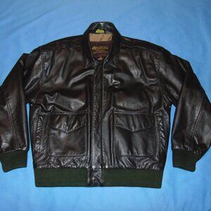 VINTAGE EXCELLED  U.S. ARMY  AIR FORCE  A-2  DARK BROWN LEATHER FLIGHT JACKET